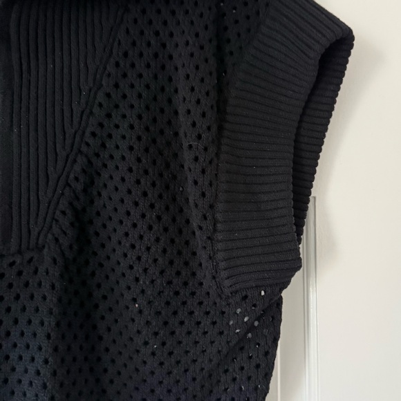 NWOT Elan Allie Black Knit Zip-Up Wide Collar Sweater Sz M, Currently on Website - Picture 6 of 8